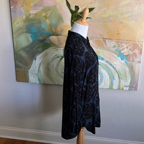 Mikoh Cannes V Neck Tunic or Cover Up size 2 / Medium monstera leaf - Picture 3 of 16